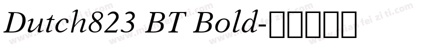 Dutch823 BT Bold字体转换